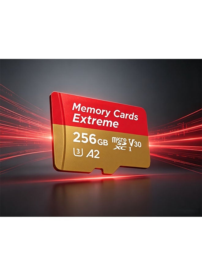 Micro SD Card 256GB SD Memory Card TF Card Class 10 High Speed Transfer SD Card with Adapter for Dash Cams&Action Camera,Surveillance&Security Cams - Image 2