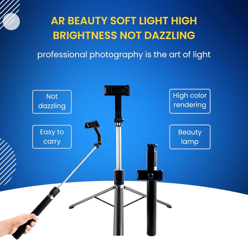 Fire Turtle عصا سيلفي مع حامل ثلاثي القوائم | عصا سيلفي متعددة الوظائف قابلة للتمديد 3 في 1 بتقنية بلوتوث متوافقة مع آيفون، مي، ون بلس، سامسونج، أوبو، فيفو وجميع الهواتف الذكية. - Image 4