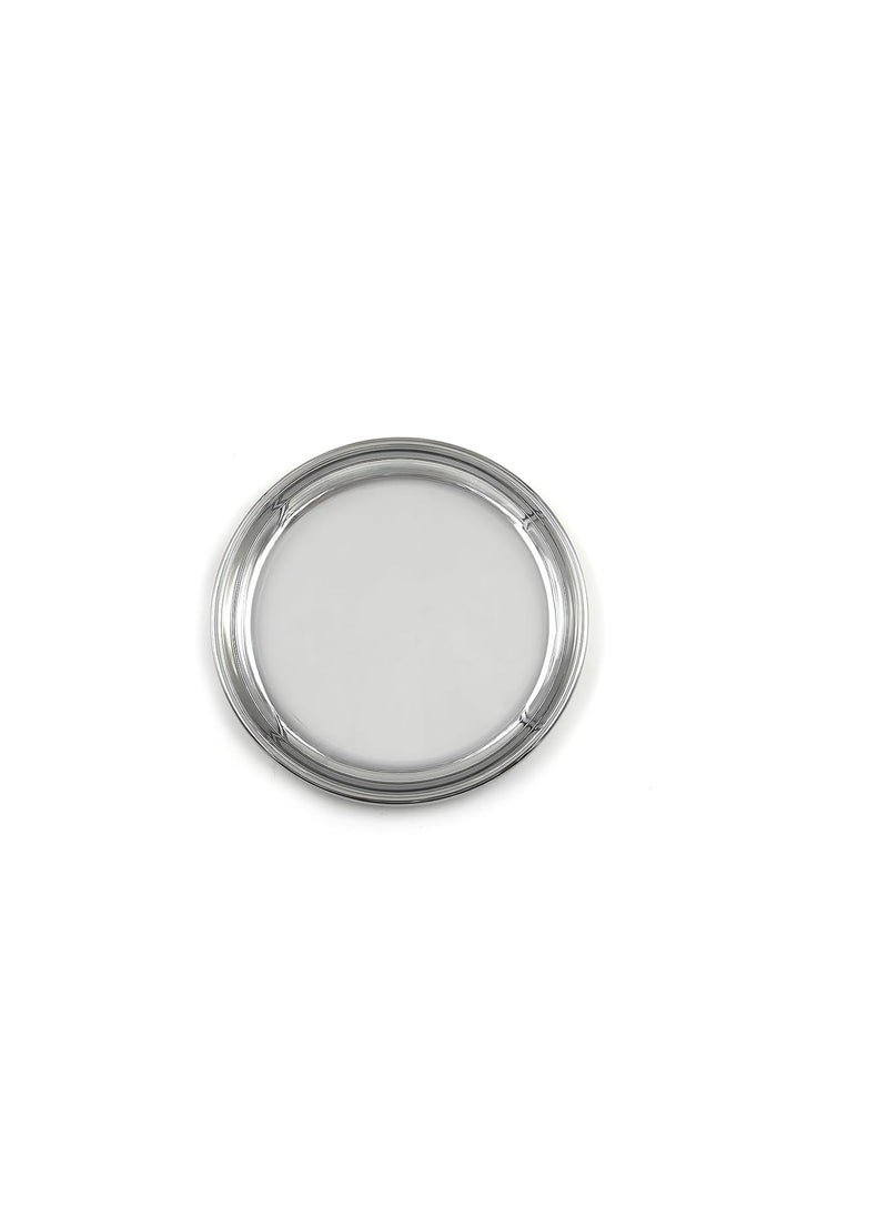 Pradeep Stainless stell Heavy Gauge Dinner plate with Mirror Finish/Serveware plates/snacks plates/Thali Plates/food grade/Quarter plates/Full Plates/Steel Serving plate for Dinner(Quarter Plate-Set of 3 Pcs)  - Image 1