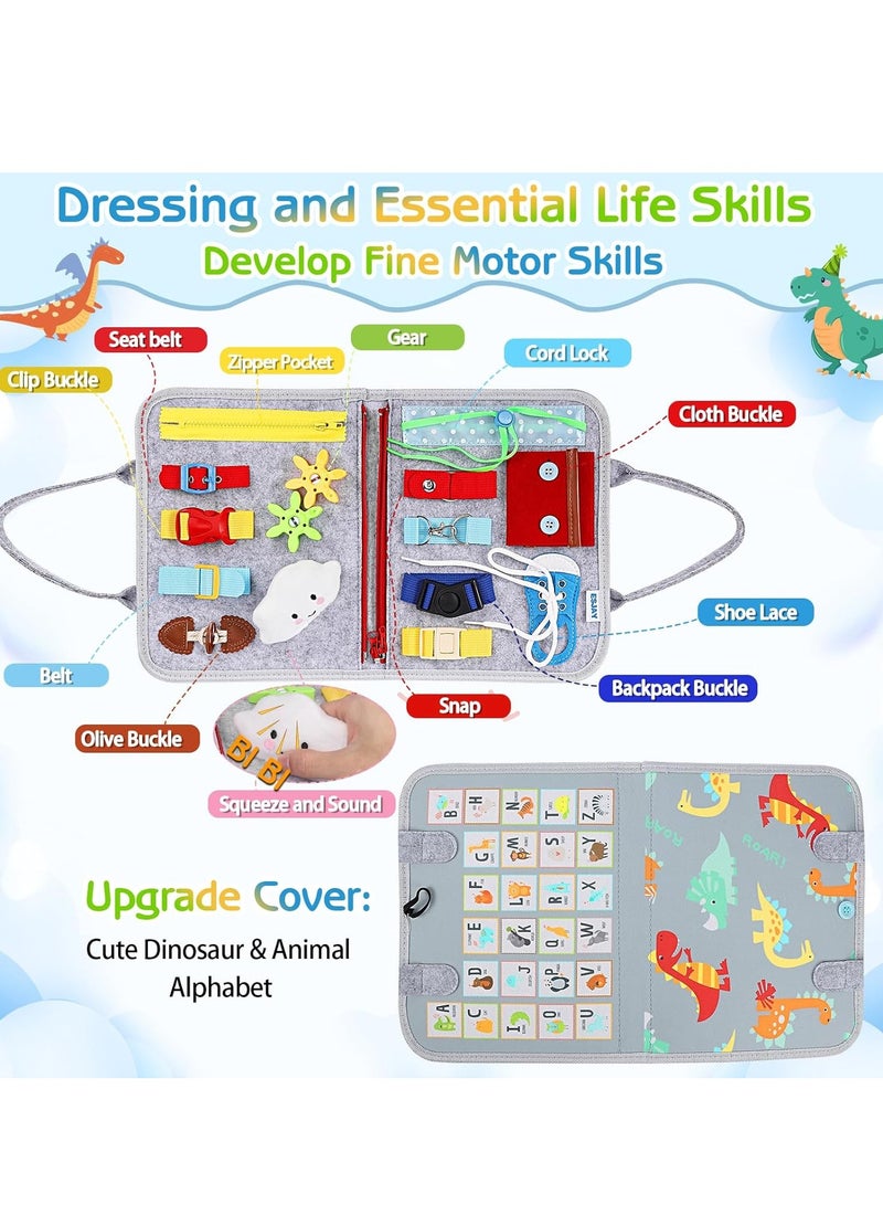 general Busy Board for Toddlers, Busy Book Montessori Toys for 1 2 3 4 Year Old, Sensory Board Learning Activities for Fine Motor Skills, Gifts for Boys Girls, Travel Toys for Airplane Car - Image 2