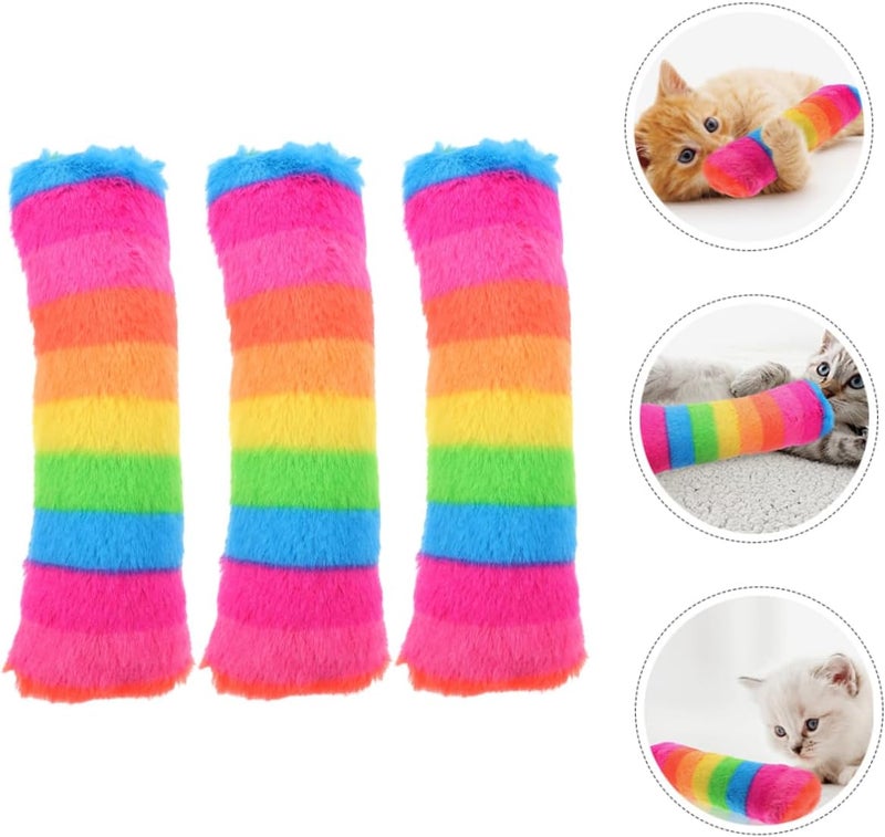 3pcs Plush Catnip Interactive Pillow Shaped Chew for Kittens Durable Cat Products for Indoor Play Engaging Teething Supplies for Pet Cats - Image 2
