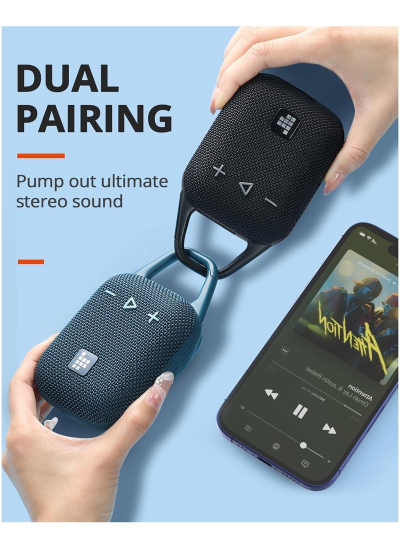 Tronsmart Mirtune H1 Portable Outdoor Speaker, 20H Playtime, Loud Sound and Punchy Bass, Integrated Carabiner, IPX7 Waterproof, Customize EQ, Bluetooth 5.3 Speaker for Cycling, Hiking, Climbing(Blue) - pzsku/Z55C875757249627EF07FZ/45/_/1728393267/0bf65cb5-c176-4966-bbbf-02432feb06ae