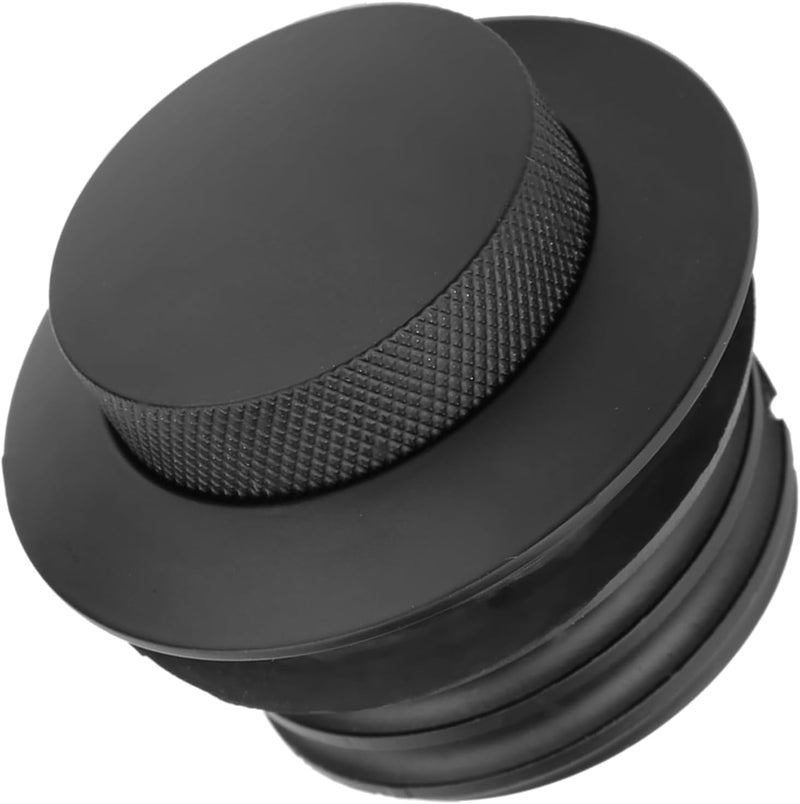 GLOGLOW Motorcycle Gas Cap, Stylish Replacement Fuel Tank Cover for Universal Fit 1982-2017, Durable Oil Reservoir Cap with Pop-Up Vent for Cruiser Touring and Custom Bikes, Black - Image 1