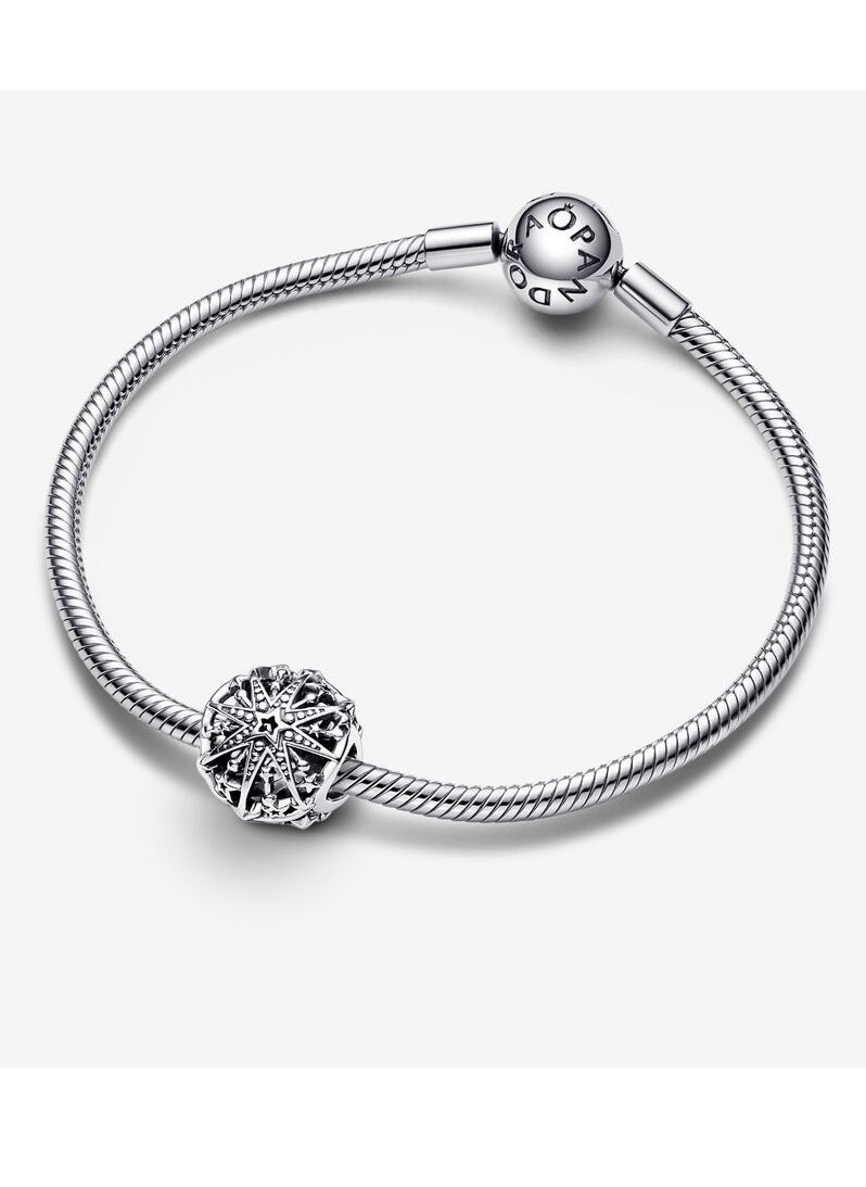 Pandora Violet Sparkling Snowflake Double Dangle Charm  - Image 5