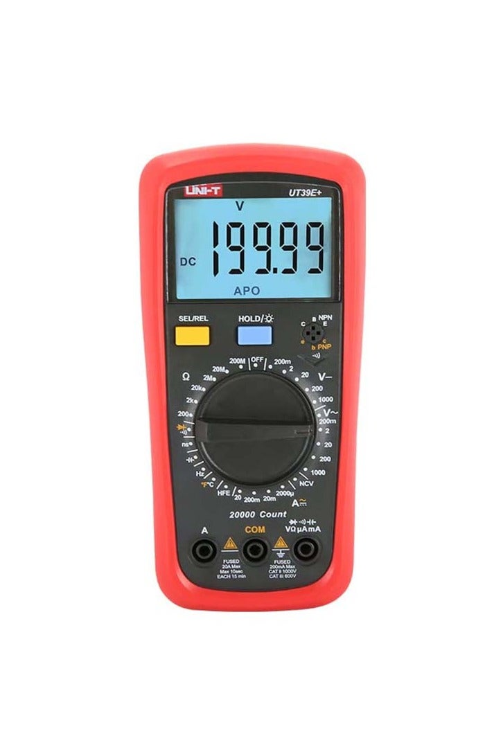 UniT UNI-T UT39E+ Digital Multimeter Auto Range with LCD Backlight Data Hold Multimetro Tester (UT39E+) - Image 2