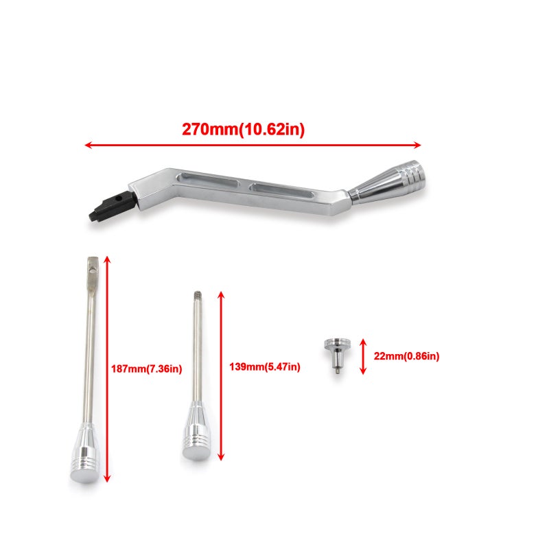Steering Column Lever Kit: Polished Billet Silver Aluminum - 100% CNC Machined Turn Signal Lever for GM Column 1967 to 1994 Chevrolet Buick Oldsmobile Pontiac Cadillac - Image 2