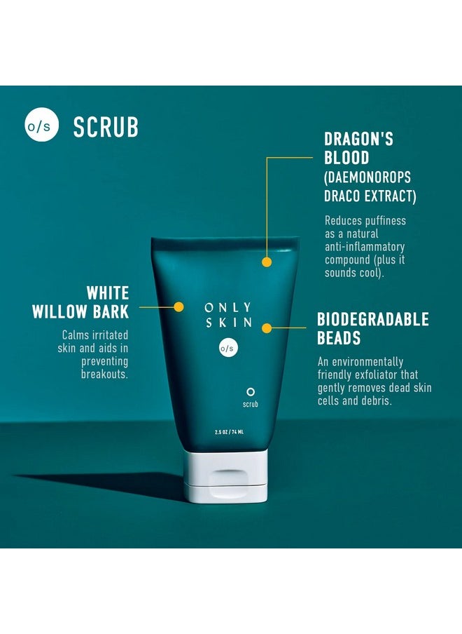ONLY SKIN Men’S Daily Facial Scrub (3 Ounce) Daily Exfoliator Unclog Pores And Ease Inflammation Includes Plant Based Beads To Polish Away Dead Skin Cells Calms Irritated Skin  - Image 5