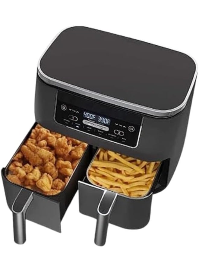 مجموعة ورق زبدة للقلاية الهوائية مستطيل للاستعمال مرة واحدة ومقاوم للالتصاق وطارد للماء والزيت متوافق مع القلاية الهوائية بالباب المزدوج ملحقات طبخ للمطبخ، مقاس 14 سم × 22 سم، 100 قطعة - Image 1