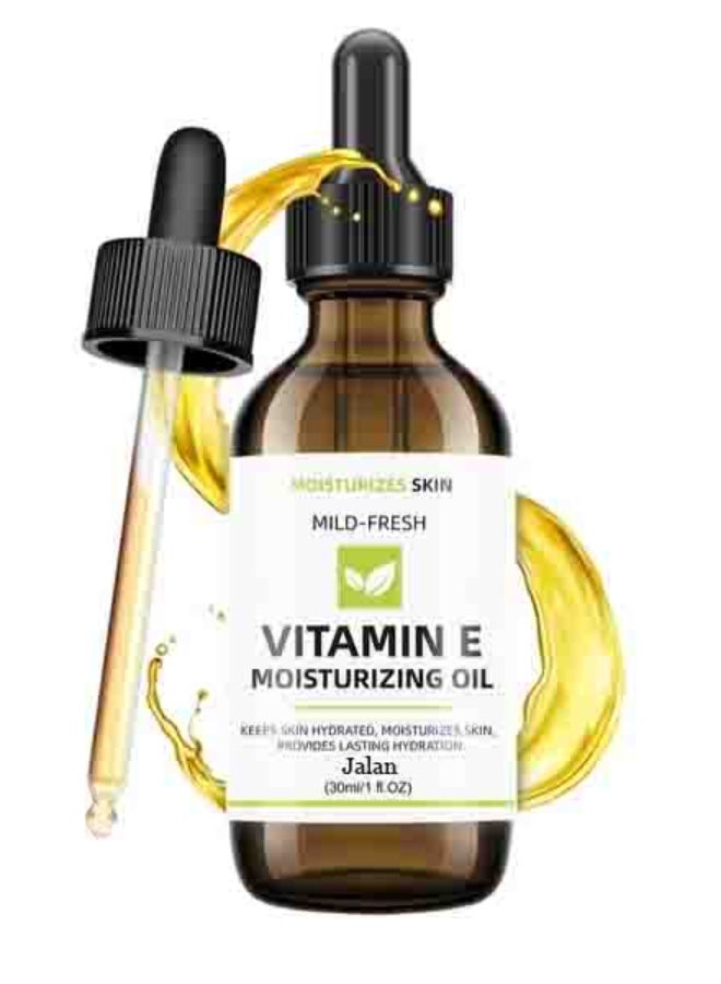 jalan Vitamin E Oil - 100% Pure Natural, 42,900 IU | Deep Skin Repair for Scars, Wrinkles & Sun Damage | d-Alpha Tocopherol | Natural E-Clear (30ml) - Image 1