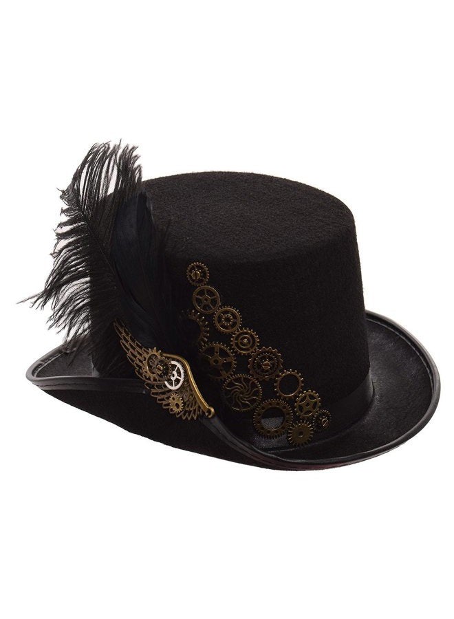 GRACEART Unisex Steampunk Top Hats with Goggles for Women Men - Image 1
