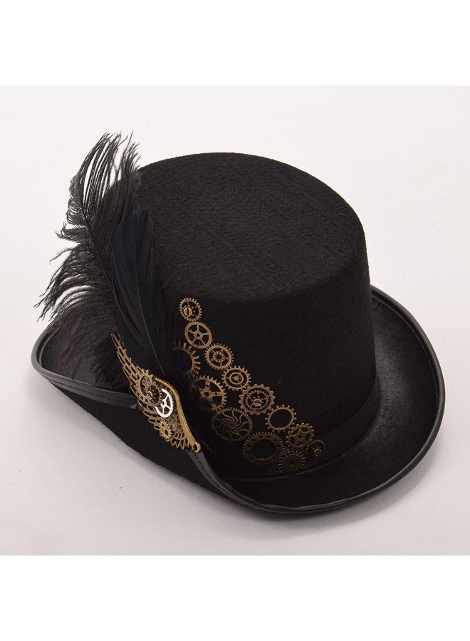 GRACEART Unisex Steampunk Top Hats with Goggles for Women Men - Image 5