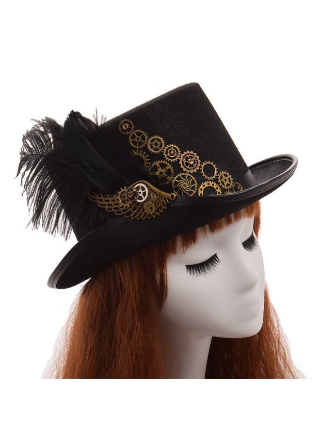 GRACEART Unisex Steampunk Top Hats with Goggles for Women Men - Image 3