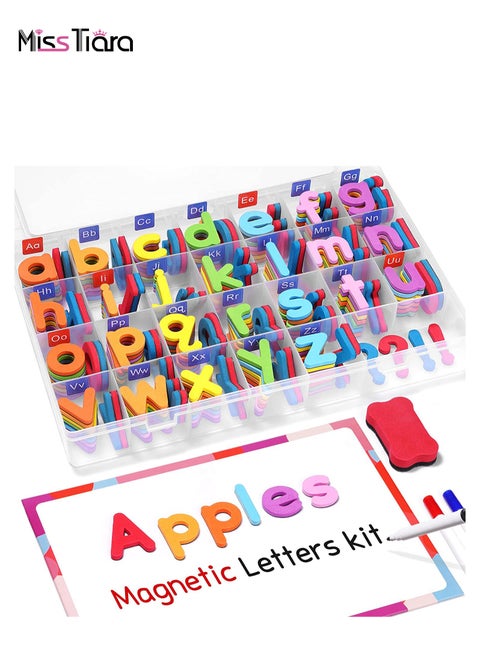Magnetic Alphabet and Number Boards, School Alphabet and Board Pack, Alphabet Learning Game Boards for Kids Spelling and Learning Activities, 234 Pieces with Double Sided Magnets