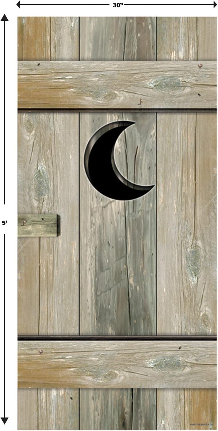 Beistle Outhouse Door Cover Party Accessory - Western Theme Decoration - Image 2