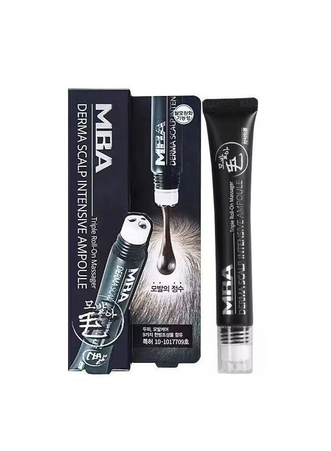 MBA Hair Growth Liquidï¼Derma Scalp Intensive Ampoule,Ampoule Triple Roll-On Massager for Hair Loss 20mlï¼Black regular versionï¼ - Image 1