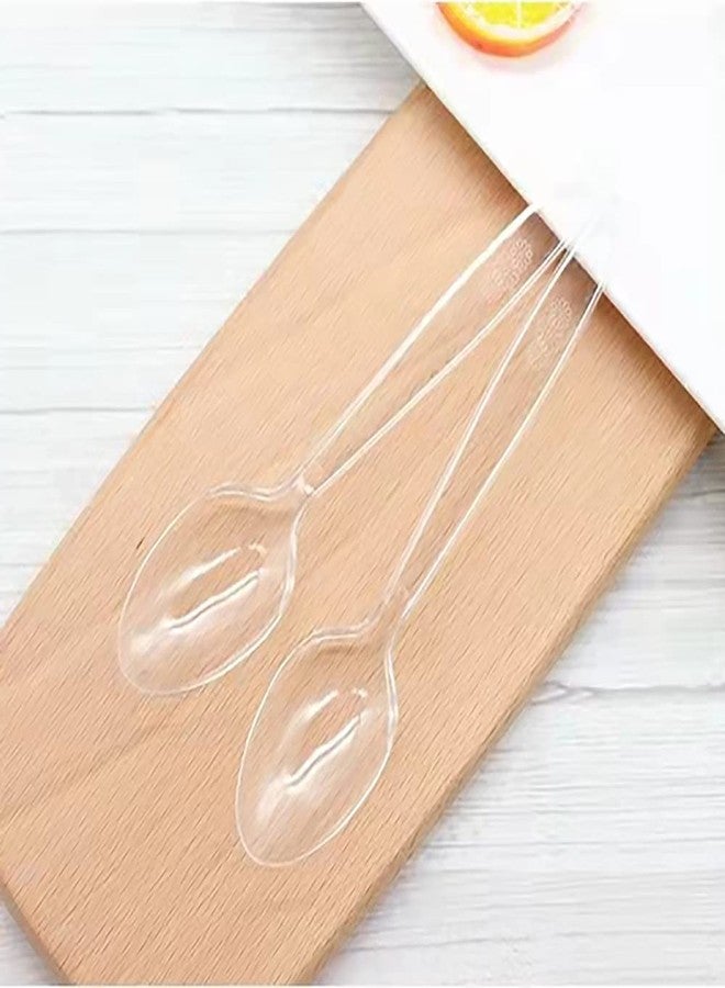 MOACOCK 200 Count Plastic Silverware, Heavy Weight Plastic Forks Spoons Disposable Utensils Cutlery Set for Wedding Party Supplies Everyday Use - Image 5