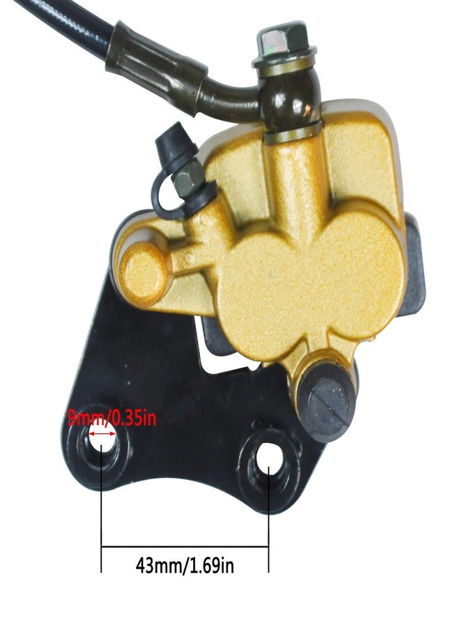 HOLATO Front Hydraulic Disc Brake Master Cylinder Caliper Assembly with Pads for 50cc 70cc 90cc 110cc 125cc SSR125 SSR110 TAOTAO DB10 DB14 Apollo Dirt Pit Bike ATV Parts Heavy duty - Image 3