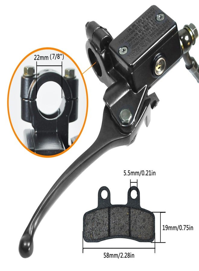 HOLATO Front Hydraulic Disc Brake Master Cylinder Caliper Assembly with Pads for 50cc 70cc 90cc 110cc 125cc SSR125 SSR110 TAOTAO DB10 DB14 Apollo Dirt Pit Bike ATV Parts Heavy duty - Image 4