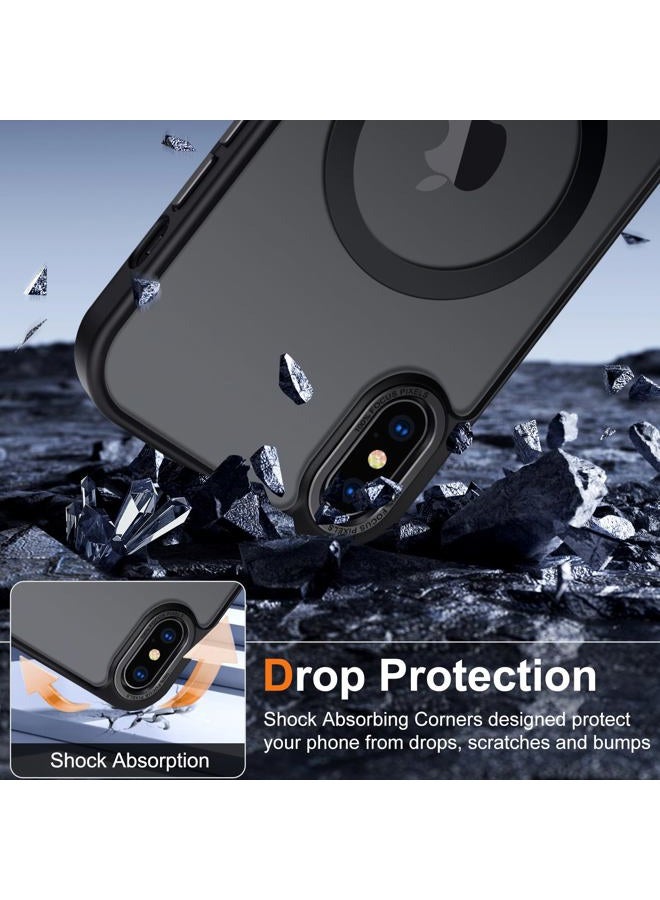 Hython Case for iPhone Xs Max Case Magnetic Translucent Matte Phone Cases 6.5" [Compatible with MagSafe] Thin Slim Fit Shockproof Bumper Hard Protective Cover for Women Men Girls, Frosted Black - Image 5