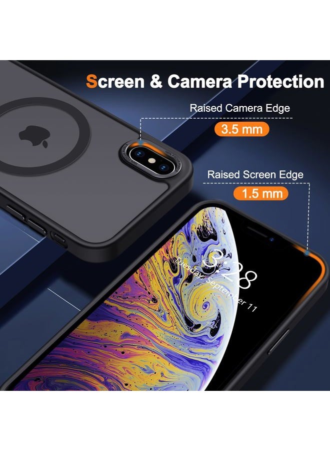 Hython Case for iPhone Xs Max Case Magnetic Translucent Matte Phone Cases 6.5" [Compatible with MagSafe] Thin Slim Fit Shockproof Bumper Hard Protective Cover for Women Men Girls, Frosted Black - Image 4