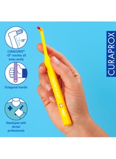 CURAPROX فرشاة أسنان بين الأسنان CS 1006، ألوان متنوعة. فرشاة يدوية ذات خصلة واحدة بين الأسنان، خيوط CUREN® فائقة الدقة  - Image 3