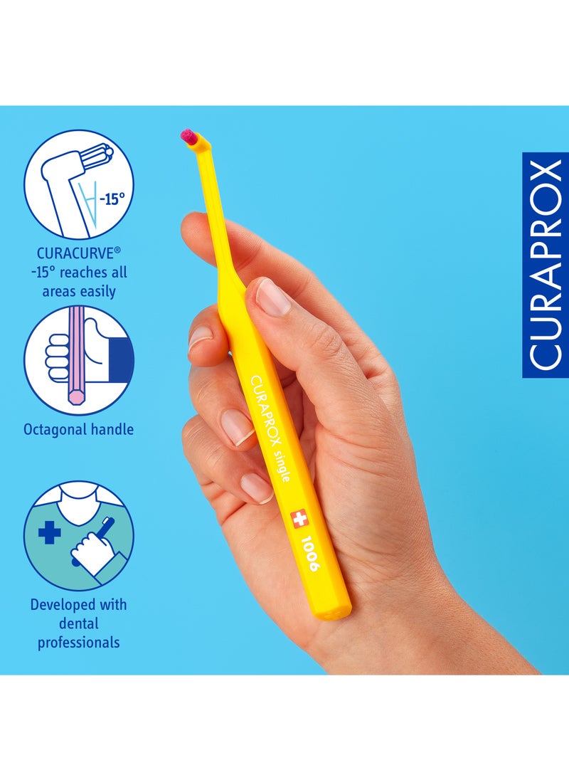 CURAPROX CS 1006 Interdental Toothbrush, Assorted Colour. Manual Single Tuft Interdental Brush Ultra-Fine CUREN® Filaments  - Image 3
