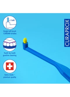 CURAPROX فرشاة أسنان بين الأسنان CS 1006، ألوان متنوعة. فرشاة يدوية ذات خصلة واحدة بين الأسنان، خيوط CUREN® فائقة الدقة  - Image 2