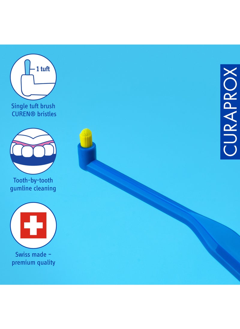 CURAPROX CS 1006 Interdental Toothbrush, Assorted Colour. Manual Single Tuft Interdental Brush Ultra-Fine CUREN® Filaments  - Image 2