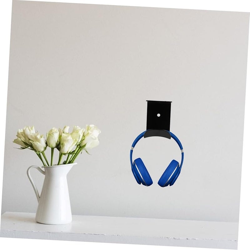 Wall Mounted Adhesive Headphone Holder With PU Pad For Versatile Headset And Cord Storage - Image 3