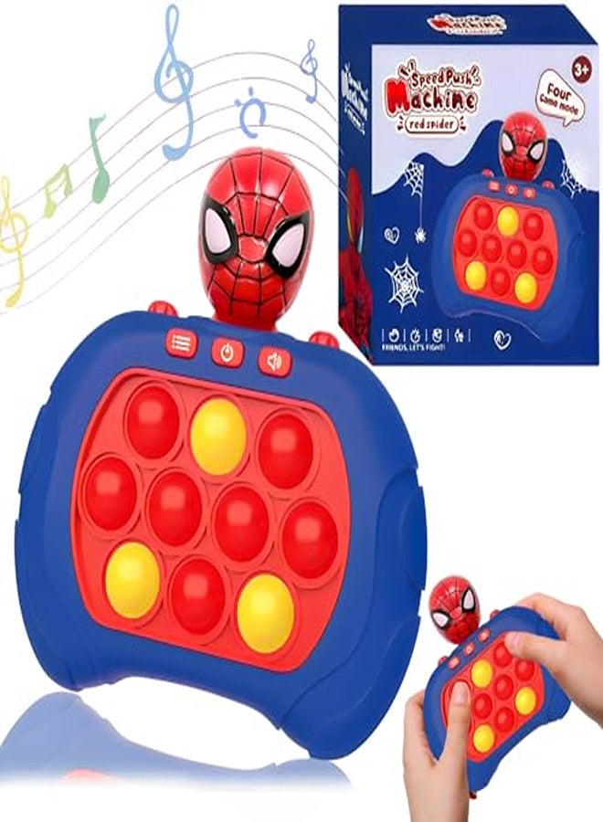 Quick Push Pop-It Spiderman Electronic Game - Light-Up Pop It Fidget Toy & Controller Bubble Puzzle for Kids & Adults - Image 1