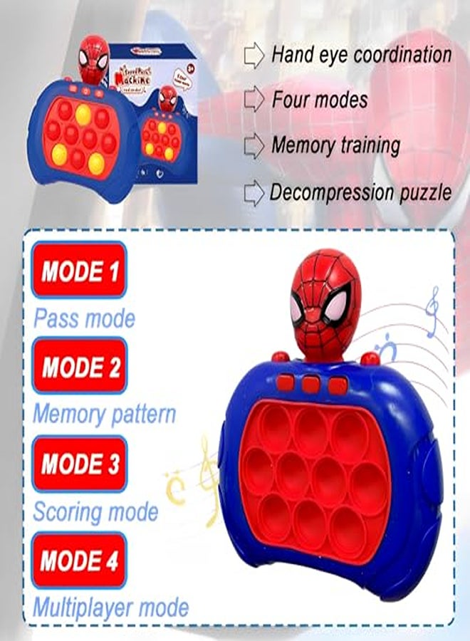 Quick Push Pop-It Spiderman Electronic Game - Light-Up Pop It Fidget Toy & Controller Bubble Puzzle for Kids & Adults - Image 2