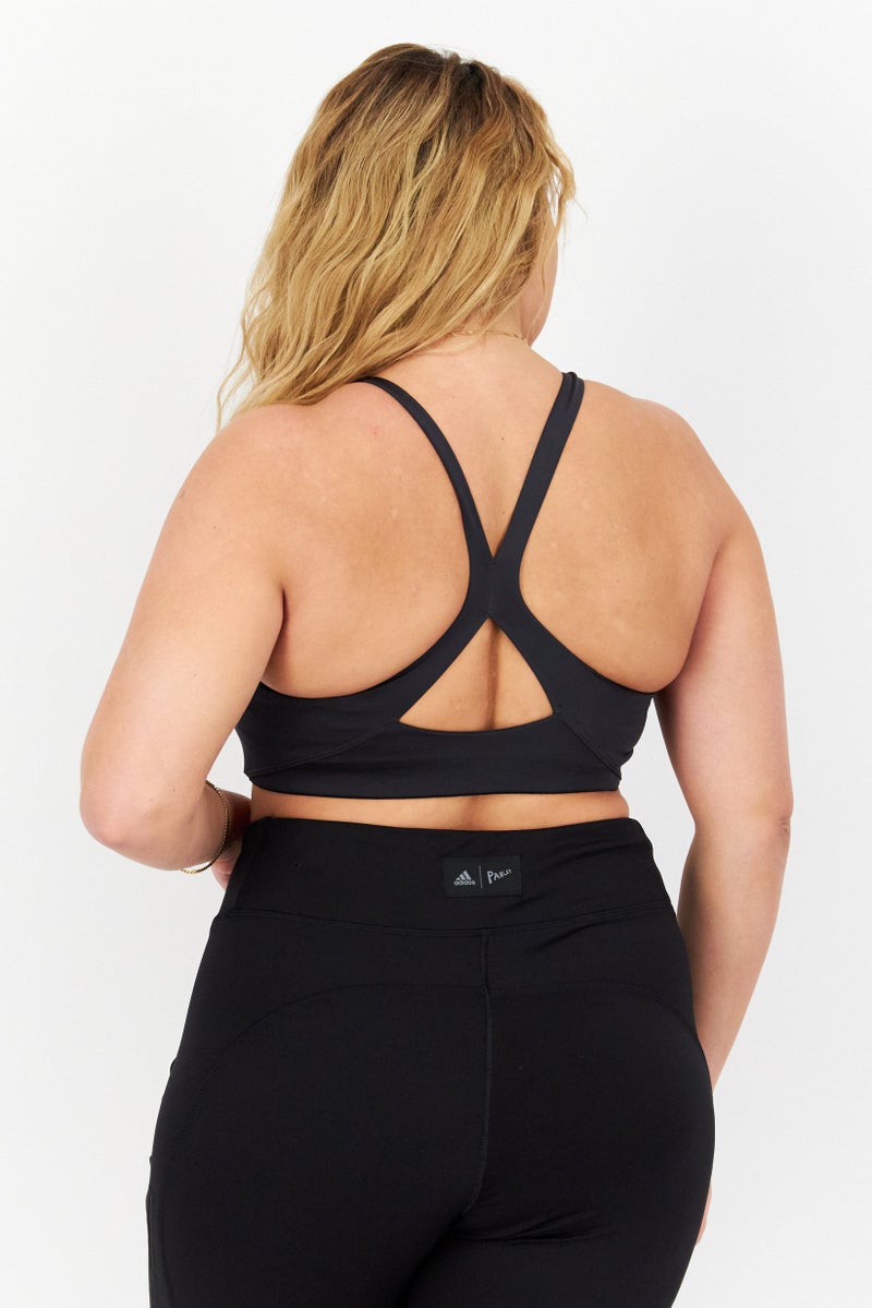 Adidas Women Padded Training Sports Bra, Dark Grey - Image 3
