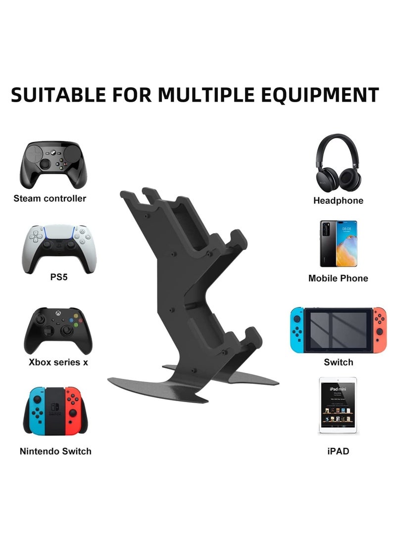SYOSI Controller Holder, Game Controller Rack Headset Stand, Aluminum Metal Headset Mount Universal Organizer for Xbox Series X S / Xbox one / PS5 / PS4 / NS/PC/Headset for Video Game Accessories  - Image 3