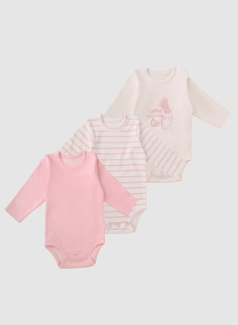 بادي سوت قطن عبوة 3 قطع بيبي للجنسين