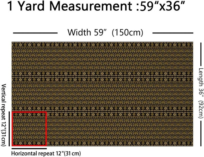 قماش تبطين بنمط عنكبوت ضخم، نمط داماسكي غريبي وسحري، من إنتاج The Yard، مقاس 181" × 63"، قماش مناسب للأطفال كهدايا، بتصميمات عتيقة وفيكتورية، بلون ذهبي داكن. - Image 2