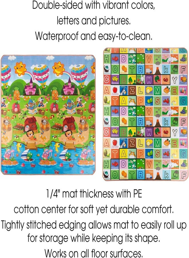Ostin بساط أوستين للأطفال للزحف، بساط لعب للأطفال، بساط نايلون مانع للانزلاق، ديكور غرفة أطفال بأرقام ونقوش زاهية وملونة، ناعم للأطفال الصغار، مقاوم للماء وقابل للطي - Image 4