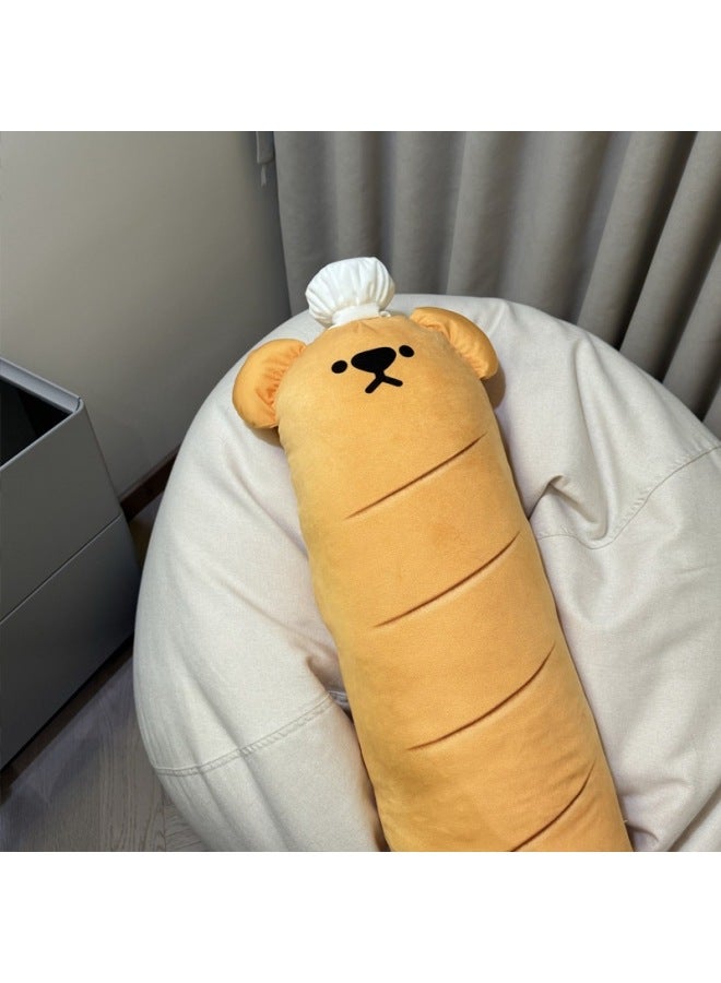 Cute Egg-shaped Plush Toy Summer Air-conditioned Room Pillow Bed Long Leg Clip Doll Cylindrical Pillow-Specifications:Chef Bear Pillow-Color:68CM - Image 1