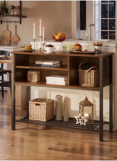 AGD Coffee Storage Cabinet, Entryway Sideboard with Open Storage Shelves, for Kitchen Dining Room, Living Room, Console Table  - Image 3