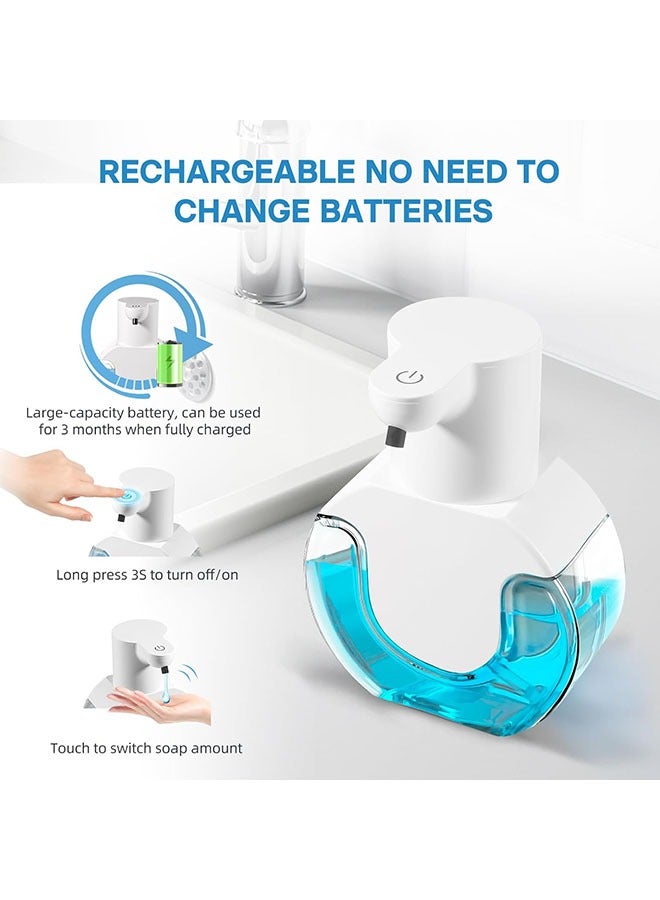 YelaJoy 420ML Automatic Liquid Soap Dispenser,14.2ozTouchless Automatic Soap Dispenser,Rechargeabled Wall Mounted Smart Soap Dispenser for Bathroom Kitchen(2 Pack) - Image 2