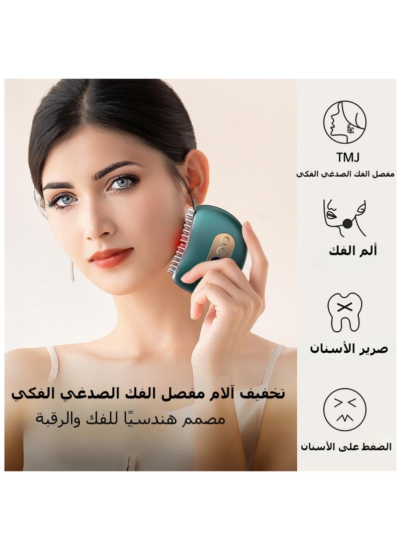 Aiseely TMJ Relief Products Jaw, 3 In 1 Jaw & Neck Relief Massager, Vibration & Heating & Plusmode, Ergonomic Multi-Needle Design for Jaw & Neck Pain Relief, Grinding and Clenching Teeth Relief, Green  - Image 2