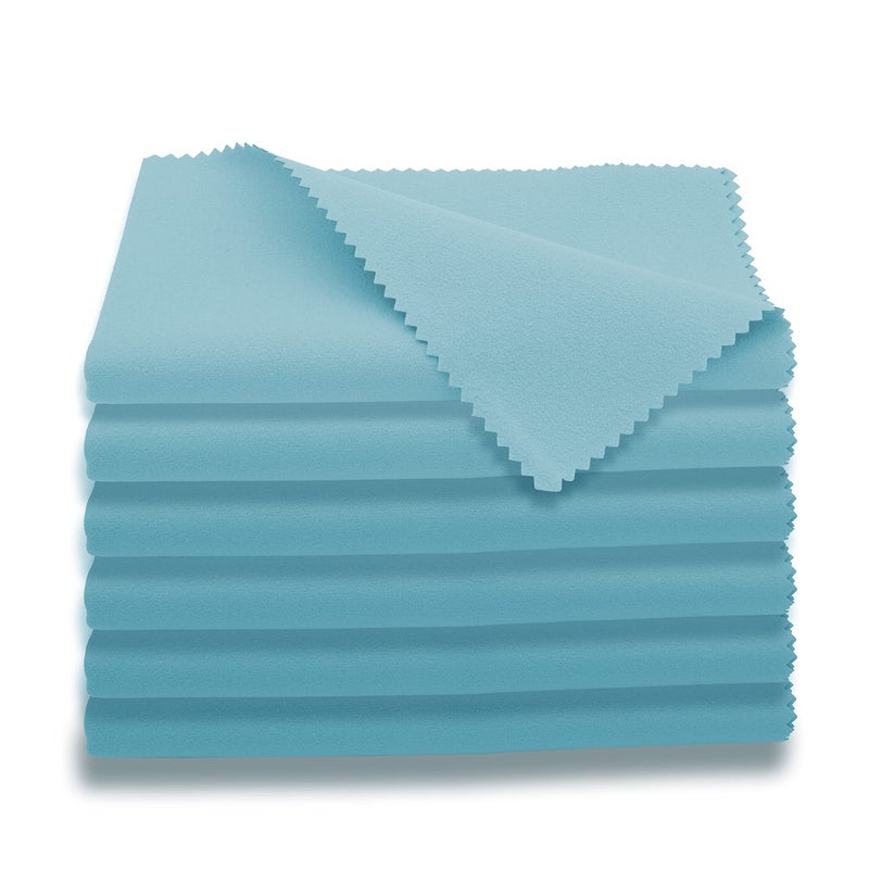 AAwipes مناديل تنظيف آلة الكمان AAwipes من الألياف الدقيقة (عبوة 6 قطع 12"x12" باللون الأزرق) مناديل فاخرة للتلميع للآلات الموسيقية مناديل تنظيف متميزة للجيتار والبيانو والكلارينيت والبوق والسكسفون عالمية (HCIS-1212-B) - Image 1