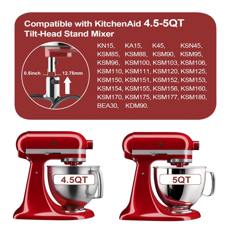 GEFT Stainless Steel Flat Beater for KitchenAid 4.5-5 QT Tilt Head Stand Mixer, Polished Kitchenaid Paddle Attachment No Coating, Heavy Duty Kitchen Aid Mixers Accessories Dishwasher Safe by GEFT - Image 4