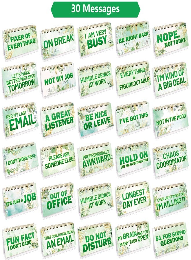 Fancy Land Funny Desk Signs Humorous Office Desk Accessories 30 Flip Messages for Office Desktop Supplies Coworker Colleague Exchange Favor - Image 3
