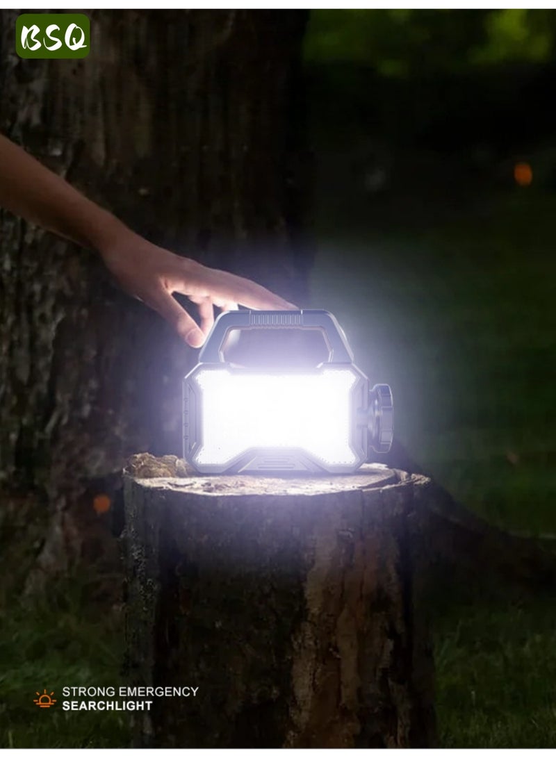 BSQ Solar-Powered Handheld Flashlight | Multifunctional LED Spotlight | USB Rechargeable | Emergency Supplies | Emergency Lighting | 6 Lighting Modes | Waterproof Design | Lightweight & Portable | Ideal for Outdoor Camping or Emergency Situations - Image 3