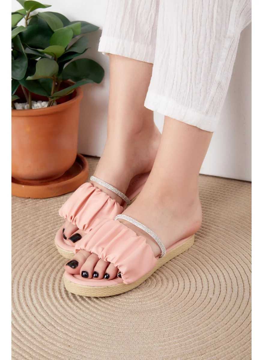 Tofisa Women's Pink Stone Slippers - 25540
