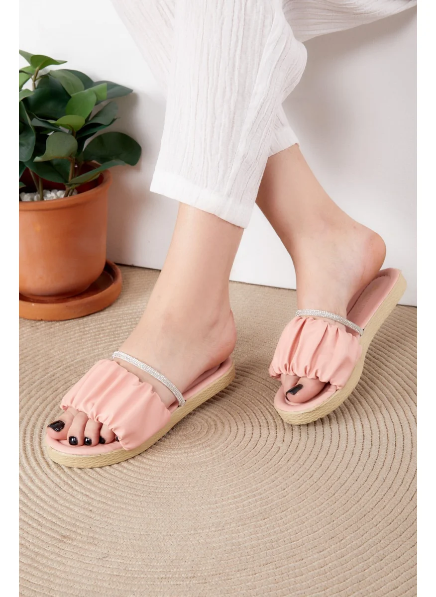 Tofisa Women's Pink Stone Slippers - 25540