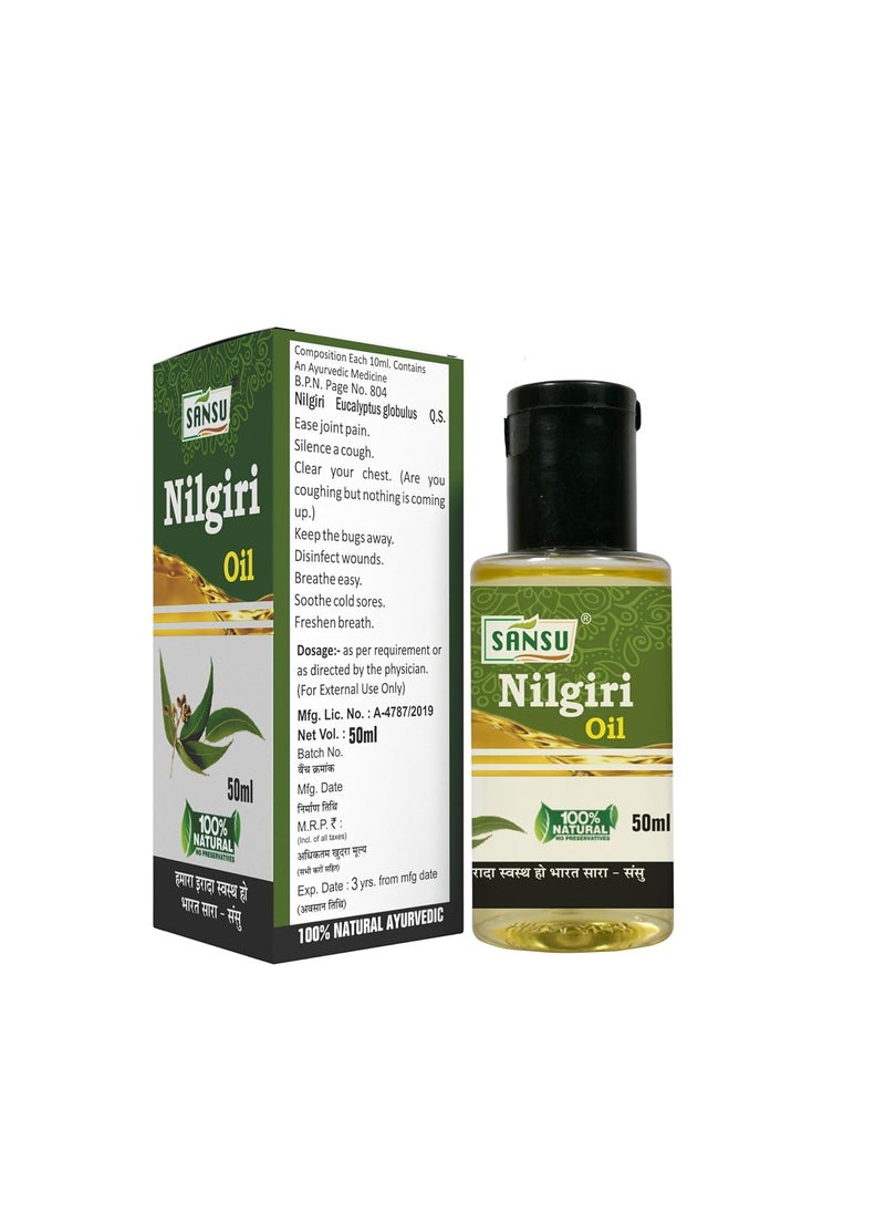 SANSU Sansu Nilgiri Ka tel Natural Ayurvedic 50ml With Jonk ka Tel Natural 50ml Combo Pack  - Image 2