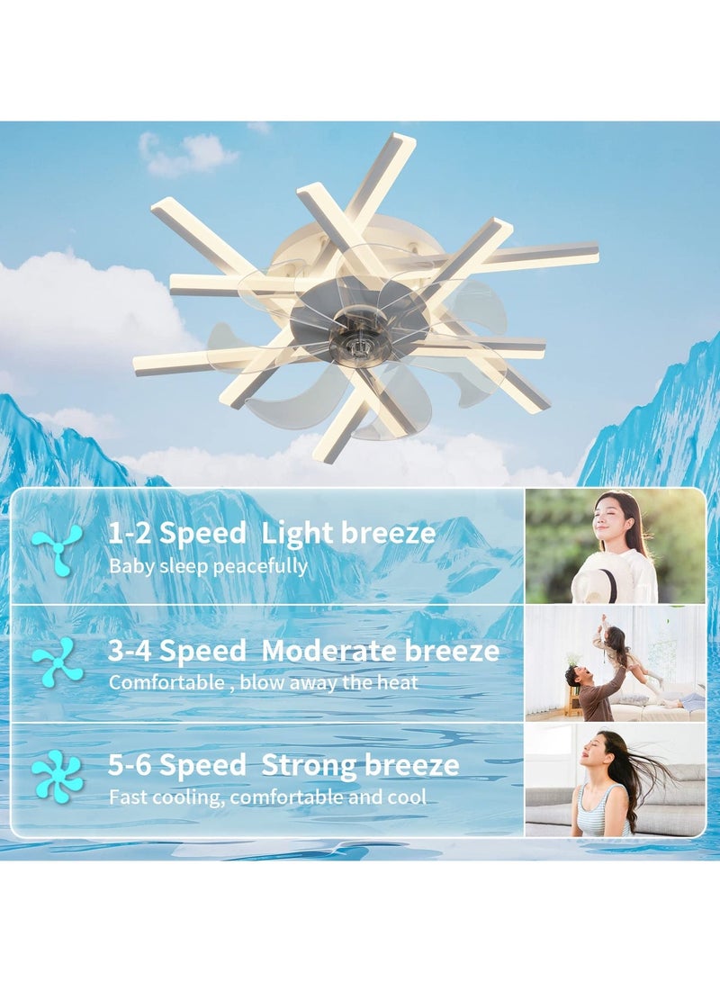 Ganeed Dimmable LED Ceiling Fan with Light – 6-Speed, Modern Design – Suitable for Living Room, Bedroom, Dining Room & Kitchen – 62cm Diameter - Image 5