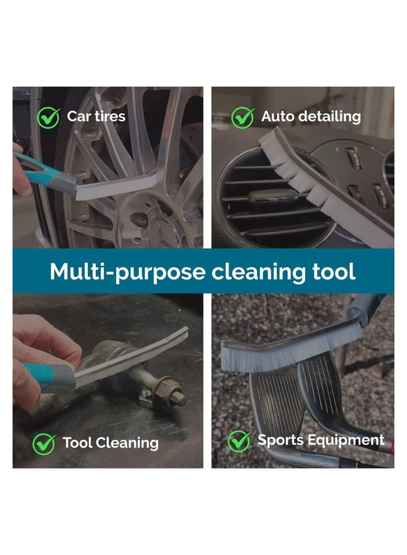 NIBEMINENT 2 Pcs Gap Cleaning Brush Perfect Angle Grout and Utility for Showers Kitchens Hand-held Groove Tools Door Window Track Kitchen Brushes - Image 2