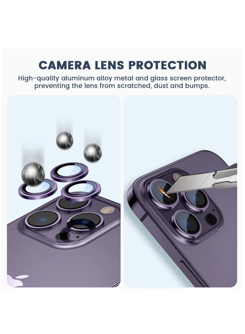 Camera Lens Protector Compatible with Apple iPhone 14 Pro/Purple - Image 2